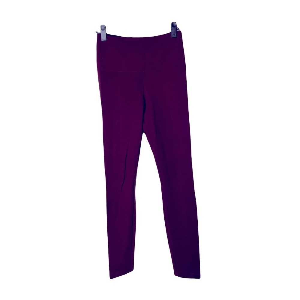Lysse | Burgundy Signature Center Seam Ponte Knit Leggings, Small